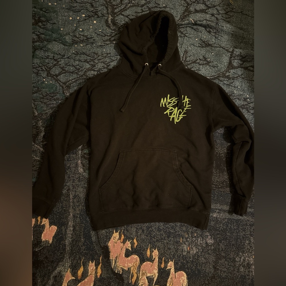 Green and Black Pullover Hoodie Sweatshirt